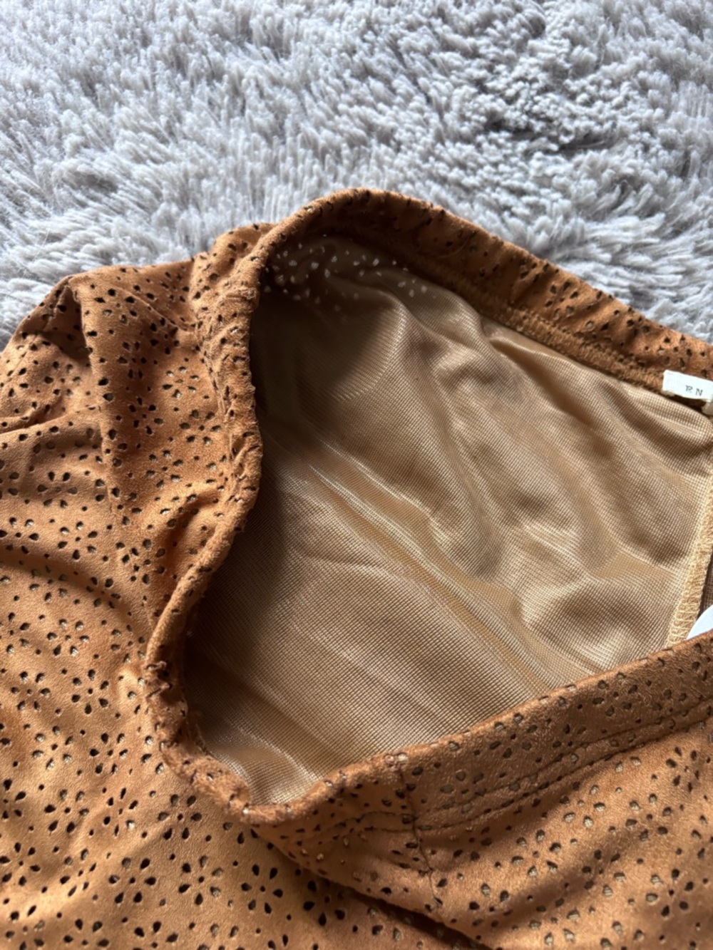 NWT En Crème Brown Eyelet Flared Pants size Large - Picture 5 of 9